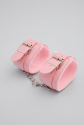 Rosé Velvet Cuffs – luxusní růžová pouta s jemným plyšem