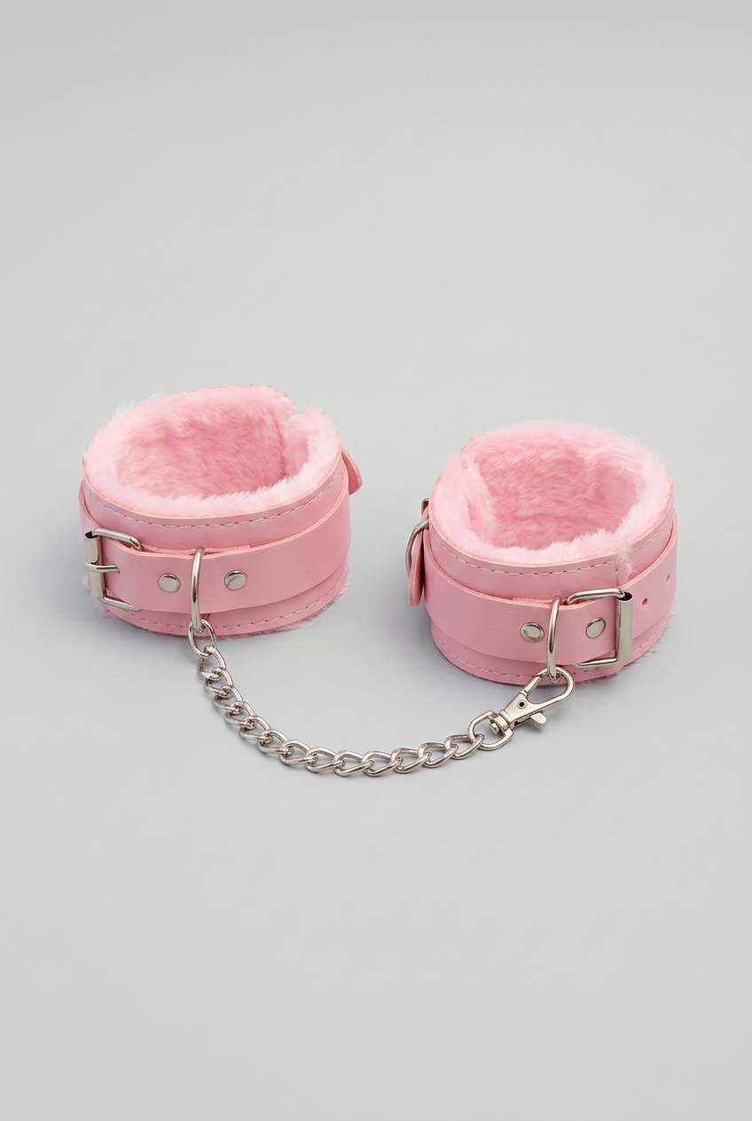 Rosé Velvet Cuffs – luxusní růžová pouta s jemným plyšem
